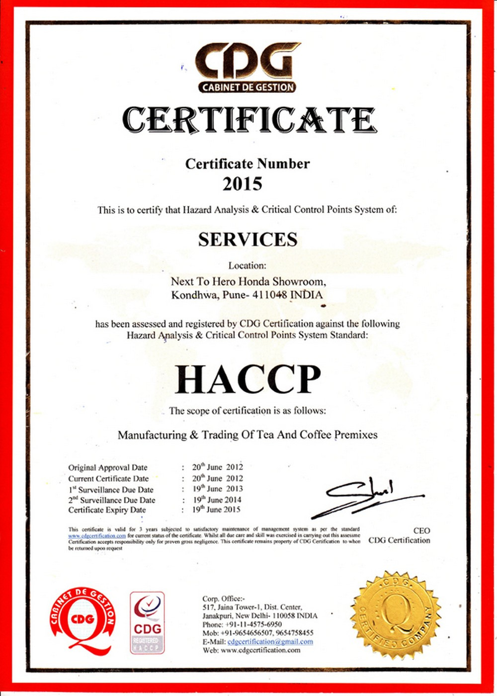 HACCP-sertifika